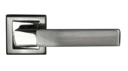 Купить Ручка межкомнатная Хром/хром матовый Ручка BUSSARE STRICTO A-67-30 CHROME/S.CHROME квадрат витрина для межкомнатной двери в Хабаровске