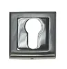 Купить Накладка на ключевой цилиндр  Хром матовый Накладка BUSSARE B0-30 S.CHROME ключевина квадрат для межкомнатной двери в Хабаровске