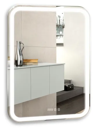 Купить Зеркало Мальта нео - 3 55*80 (сенсорный выключатель, подогрев, часы) Silver Mirrors в Хабаровске